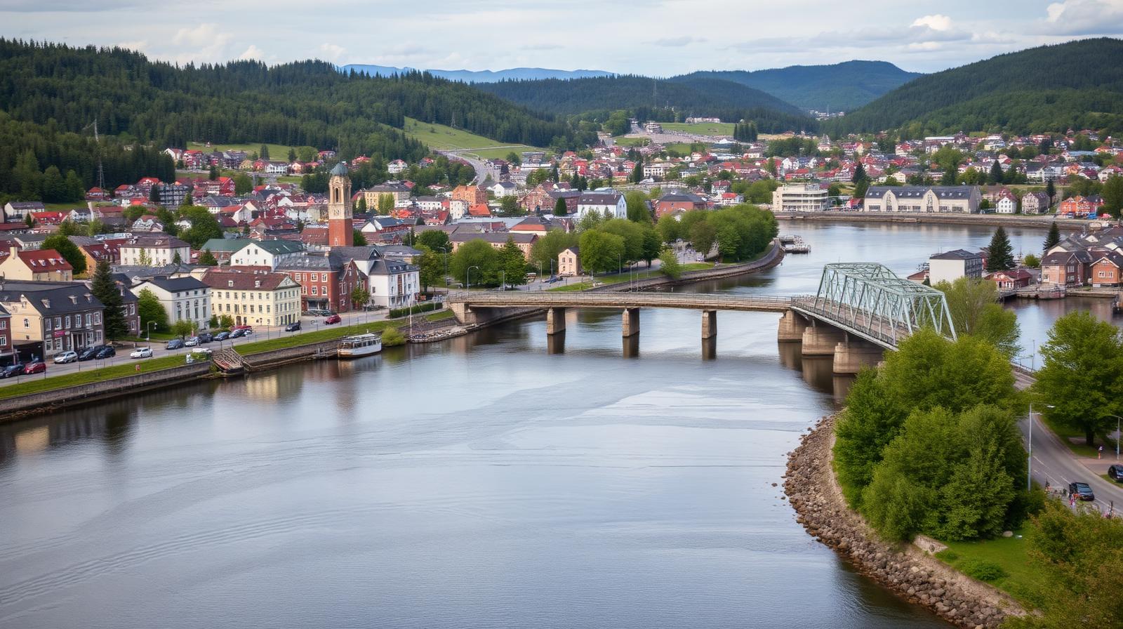 Arverettsadvokat Buskerud – Drammen by med elv og bro